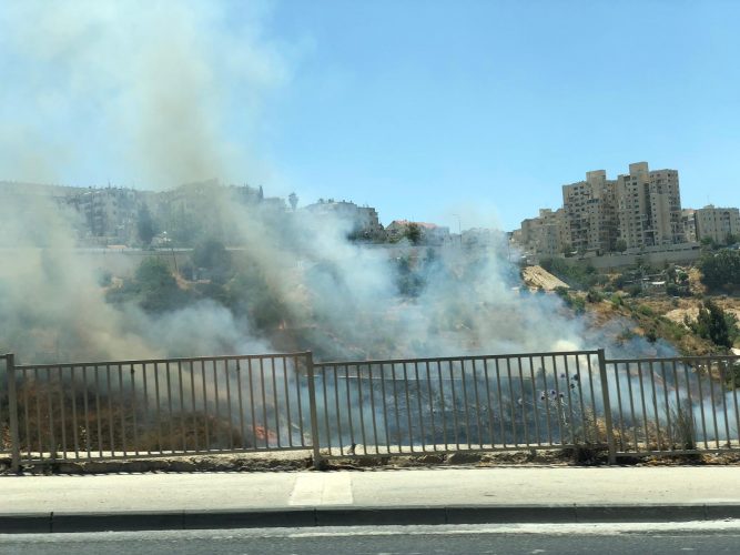 שריפה בליפתא (צילום: דוברות כבאות והצלה ירושלים)