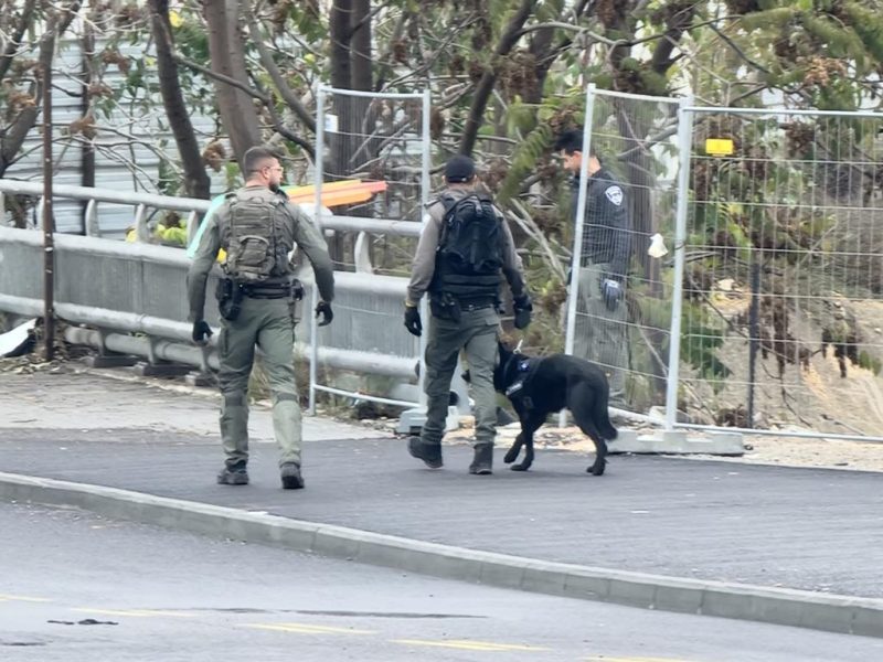 חבלני משטרת ירושלים בפעילות (צילום: דוברות המשטרה)