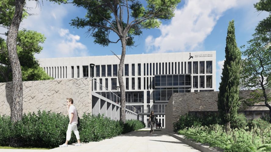 הדמיית המבנה החדש של בית הספר להנדסה ומדעי המחשב (צילום הדמיה: קרדיט הדמיות: י. מולכו אדריכלים)