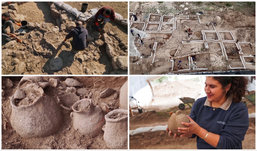 הממצאים בחפירת רשות העתיקות ליד בית שמש (צילומים: אמיל אלג'ם רשות העתיקות)