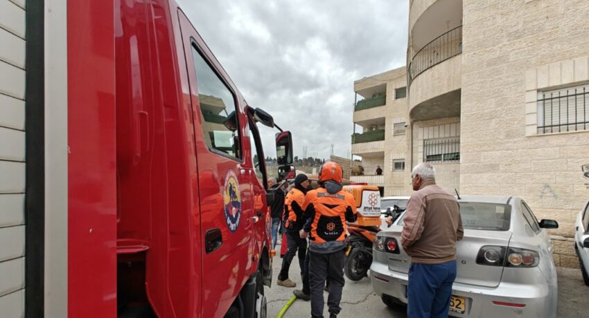 זירת השריפה בעיסאוויה (צילום: איחוד הצלה)