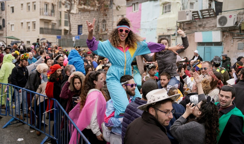 מסיבות פורים בירושלים (צילום: ריקי נחמן)